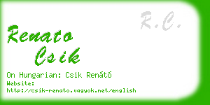 renato csik business card