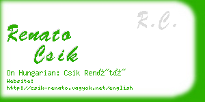 renato csik business card